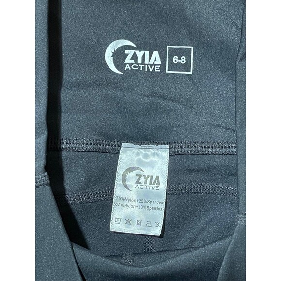 Zyia Active Leopard Pocket Brillant Hi Rise Capri Leggings size 6-8 - Picture 3 of 4